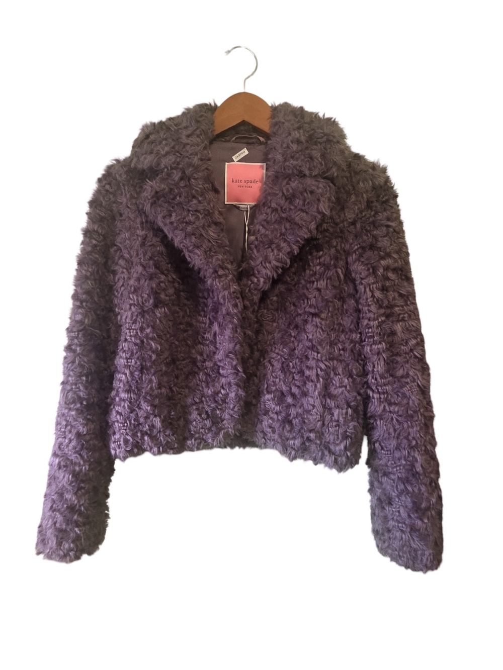 Kate Spade Purple Faux Fur Jacket